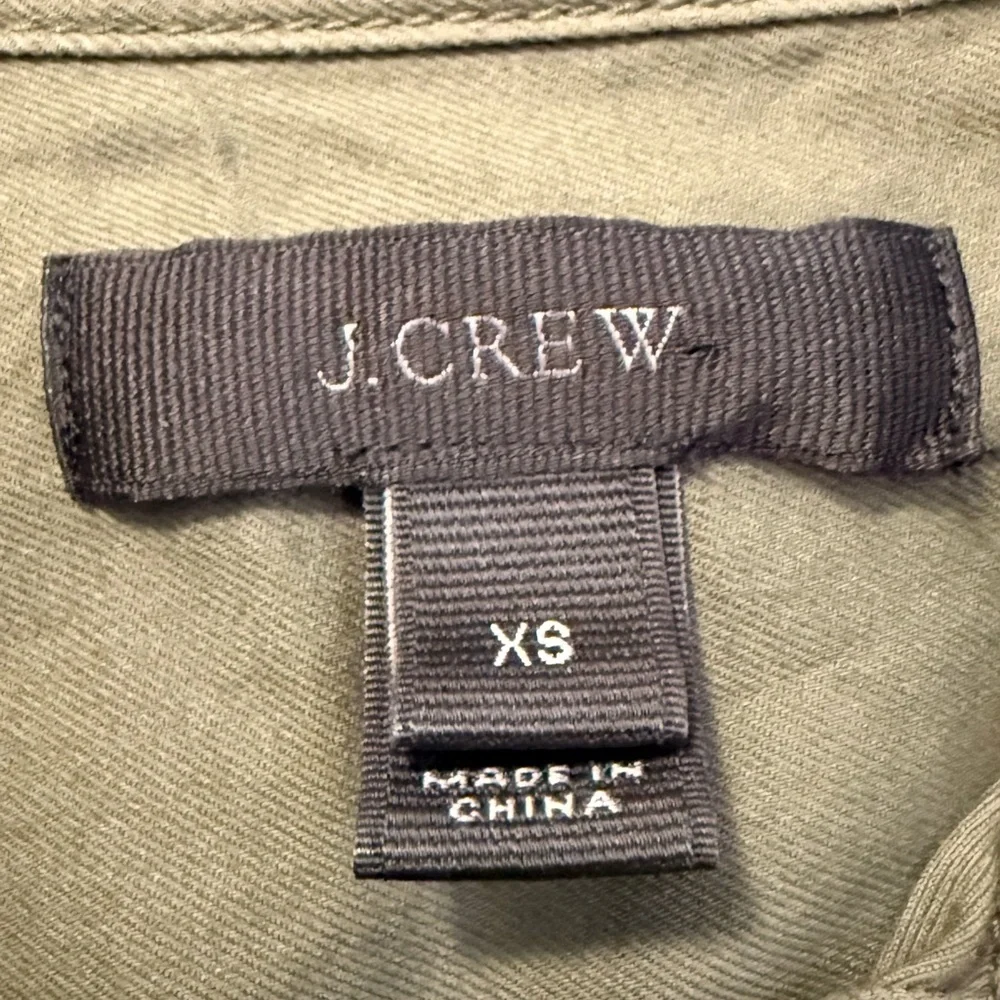 J. Crew Button Down Green Khaki XS Shirt